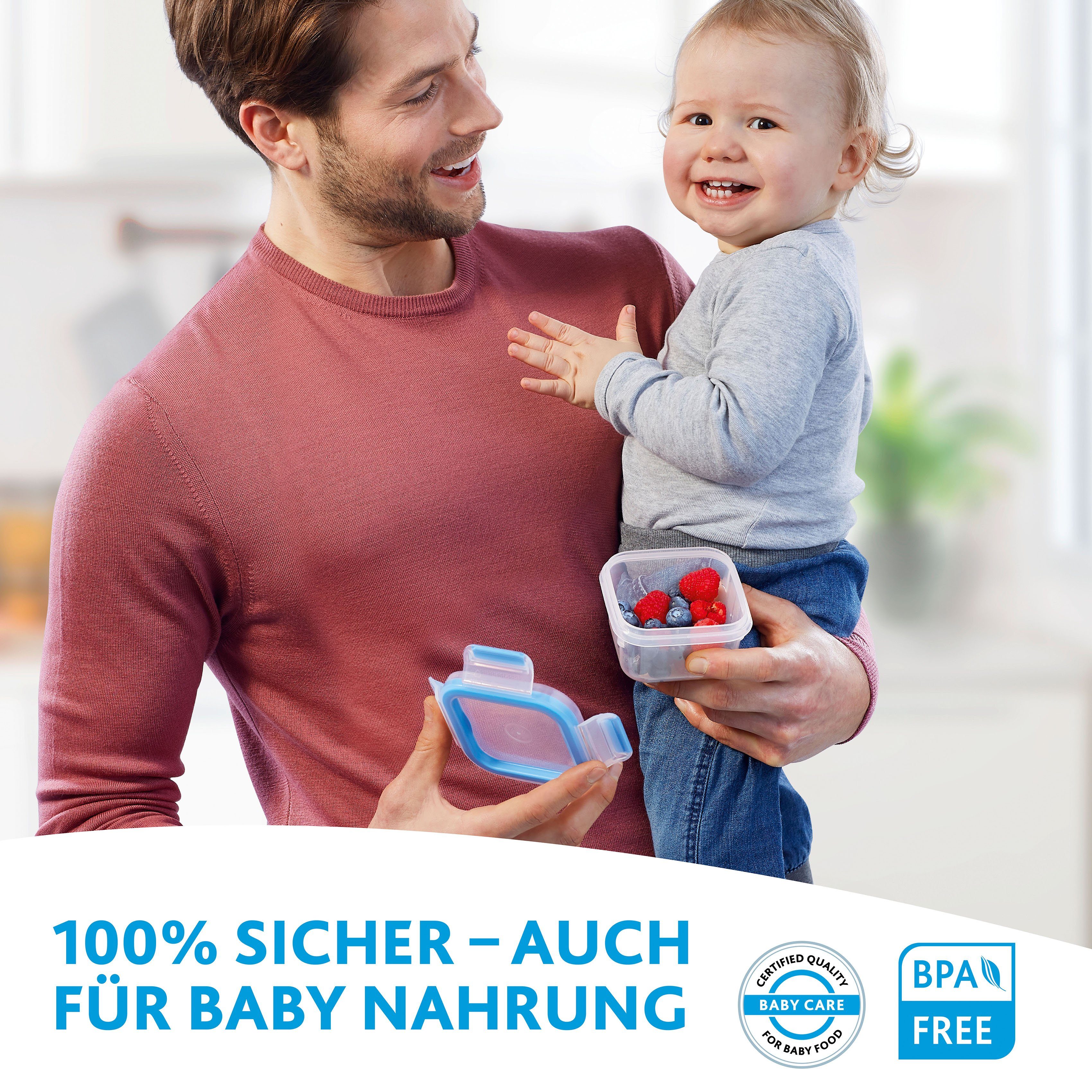 Emsa Frischhaltedose Clip & Close, Kunststoff, (Set, 3-tlg), 1,2 Liter