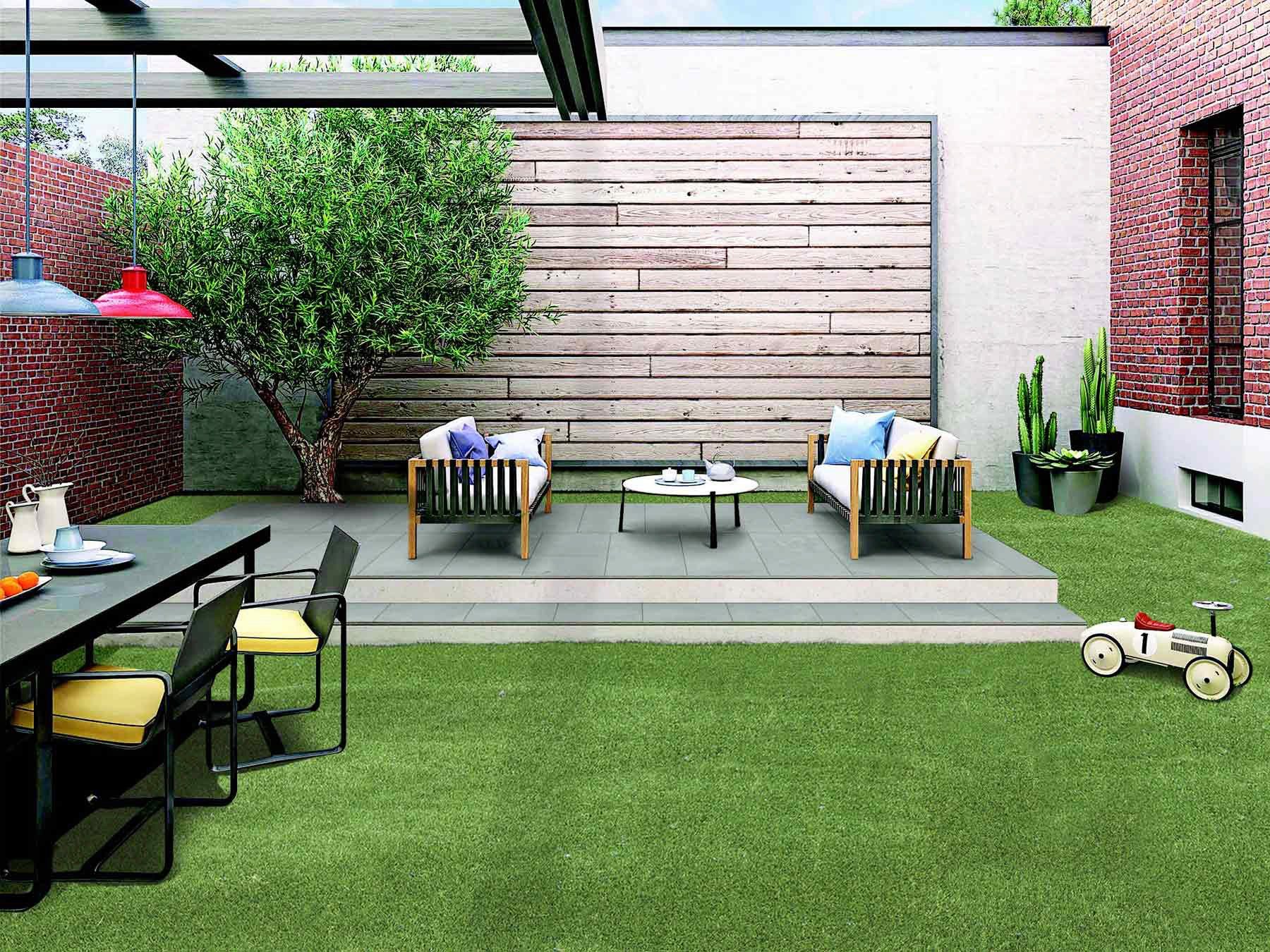 Kunstrasen MEGAN, Primaflor-Ideen in Textil, rechteckig, Höhe: 40 mm, realistische Optik, mit Drainagefunktion, ideal für Balkon & Terrasse
