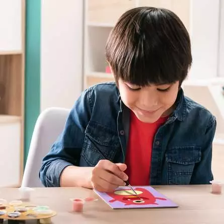 CreArt Rotes Monster - Malen nach Zahlen für Kinder ab 7 Jahren