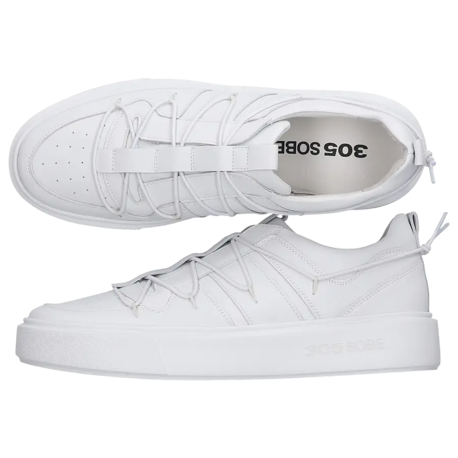 305 SOBE - Sneaker low DONUT Nappaleder - weiß