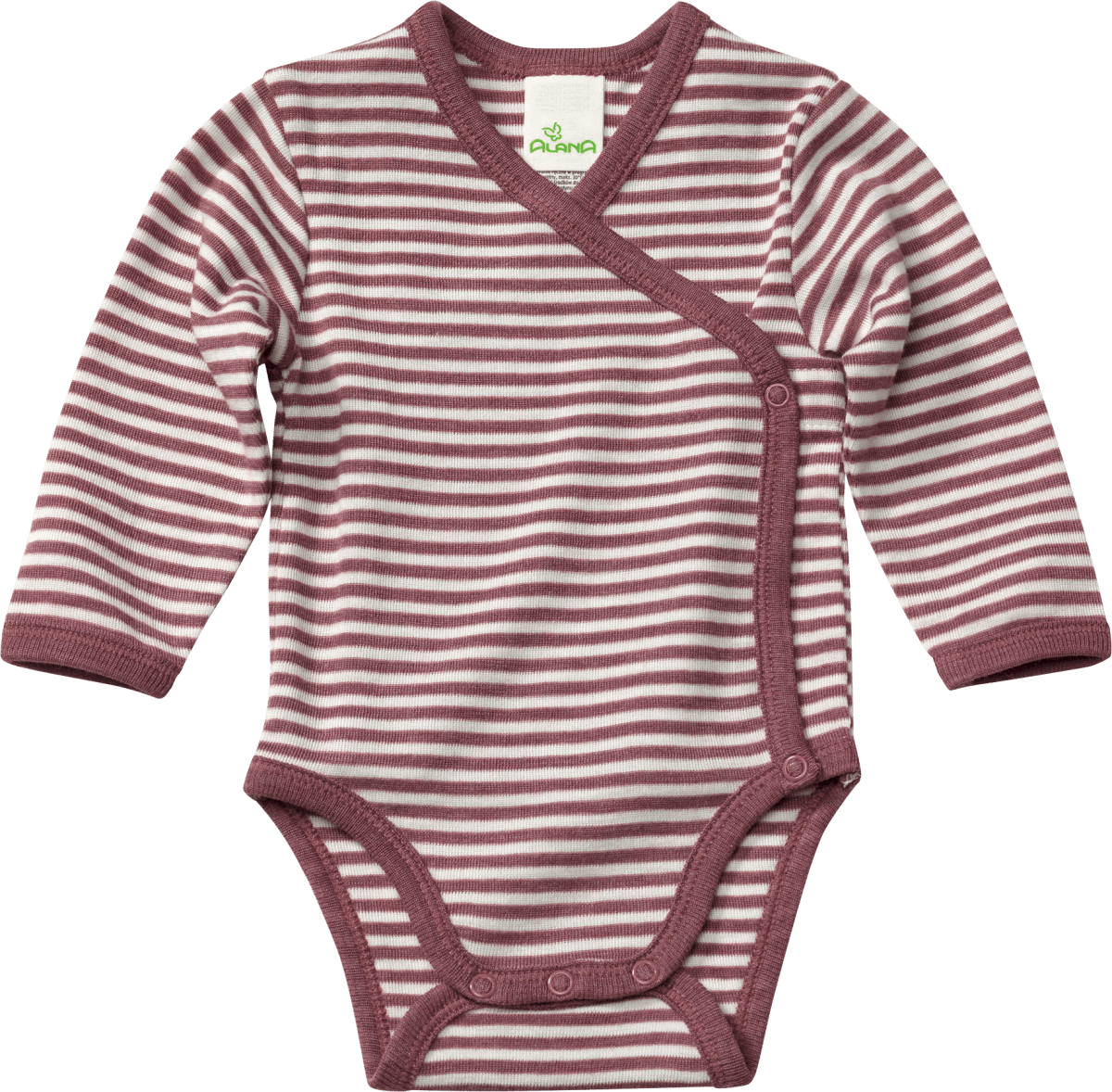 Baby Wickelbody, Gr. 62/68, aus Bio-Wolle und Seide, beere, weiß, 1 St