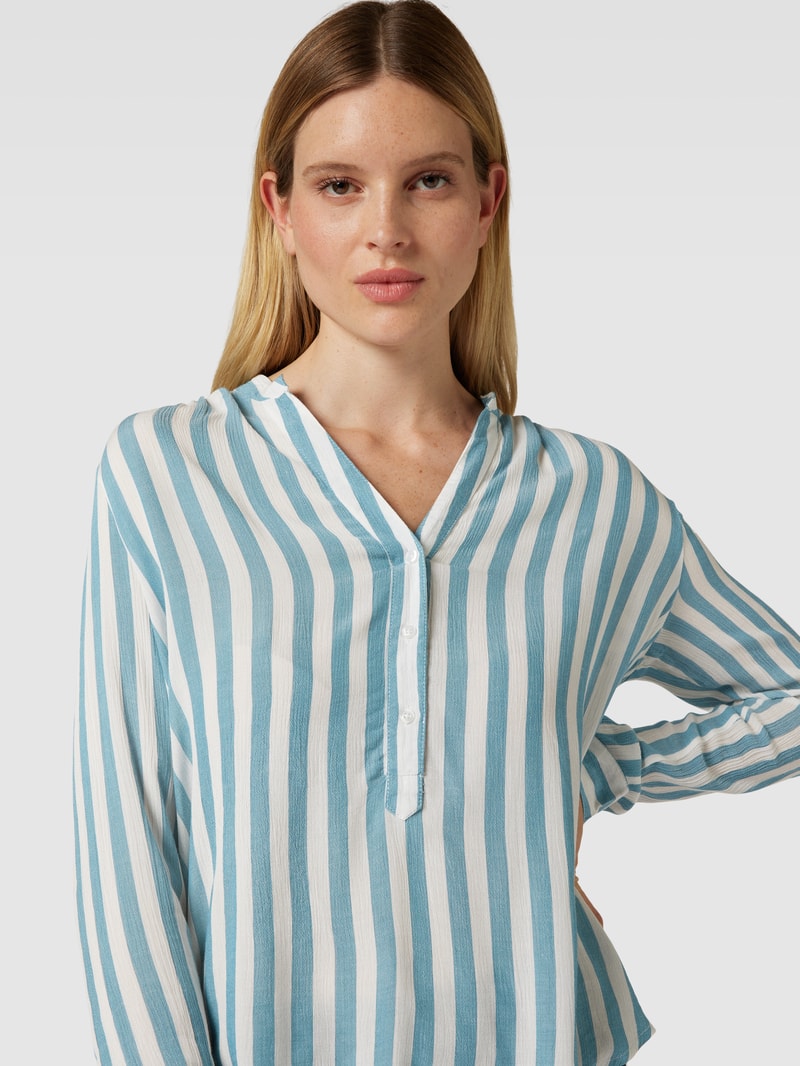 Blusenshirt mit Streifenmuster in rauchblau