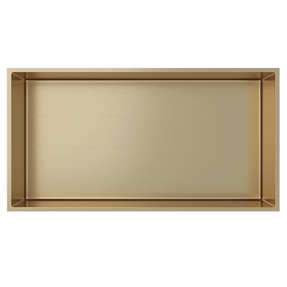 Aloni Regalaufsatz HEC60BG, (1-St), Aloni Wandnische Edelstahl gold gebürstet rostfrei 300x600x100mm