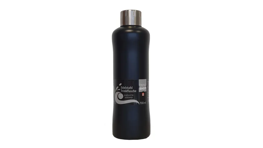 TRENDSHOP Isoliertrinkflasche 0,7l schwarz