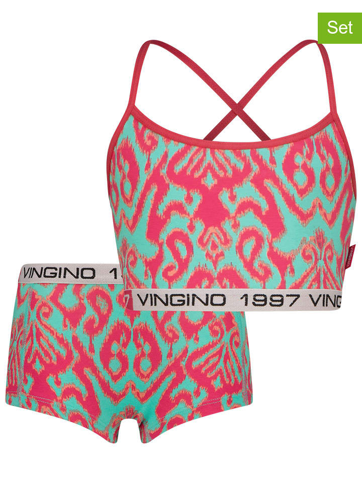 Vingino 2tlg. Wäscheset in Türkis/ Pink günstig kaufen