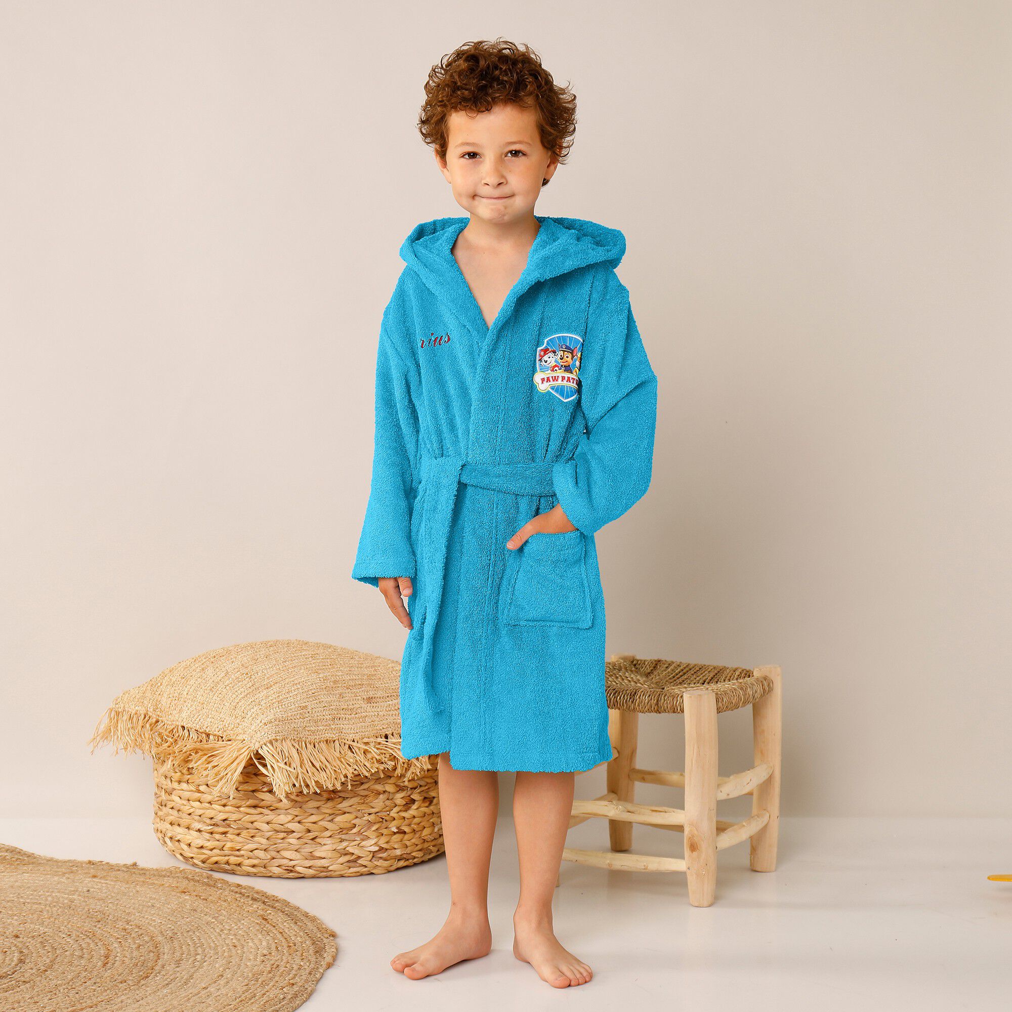 Peignoir de bain Pat'Patrouille personnalisable