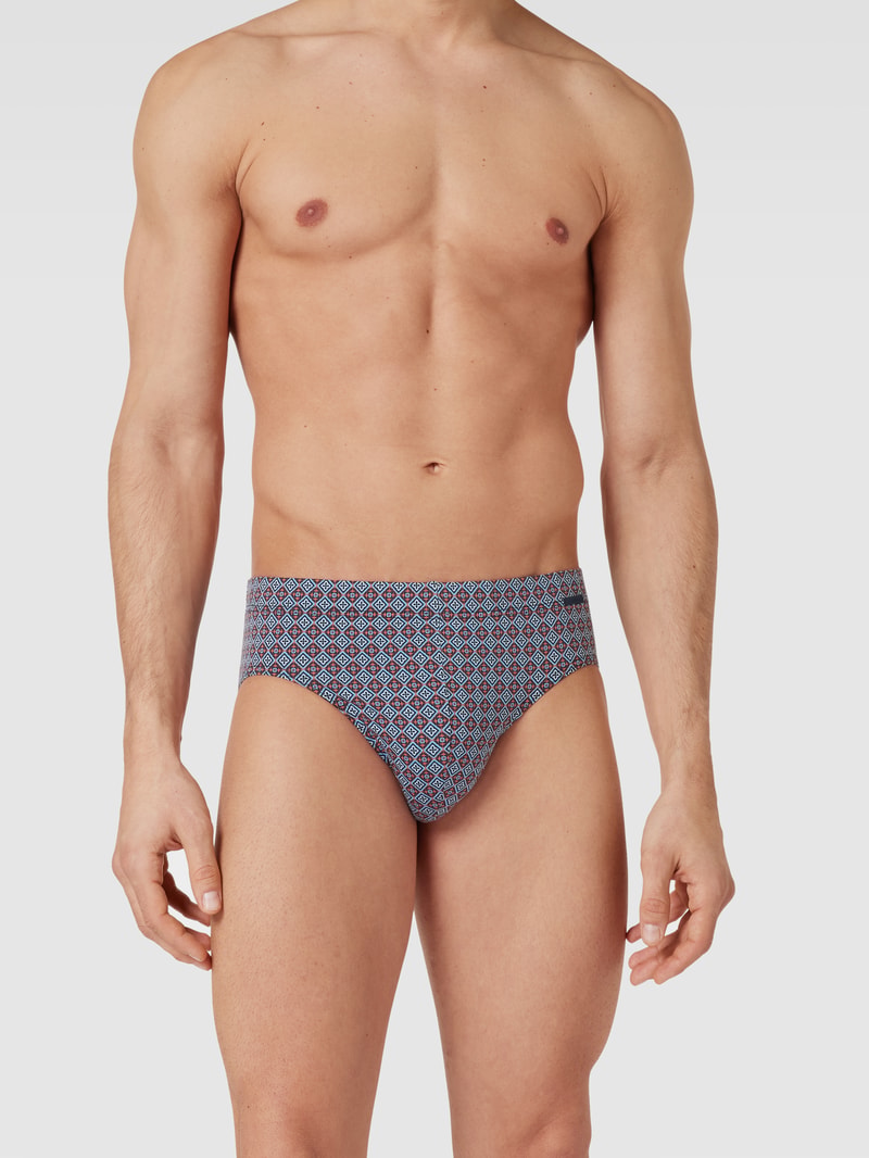 Slip mit Allover-Muster Modell 'GRAFIC' in dunkelrot