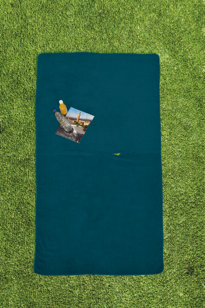 Sensino XL-Badetuch-Poncho 2in1, ca. 100 x 200 cm, Smaragd