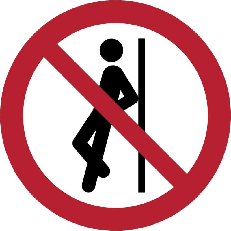 Djois Warnschild Anlehnen verboten Klebstoff, einschraubbar PP (Polypropylen) 10 (B) x 0,14 (H) cm 3 Stück