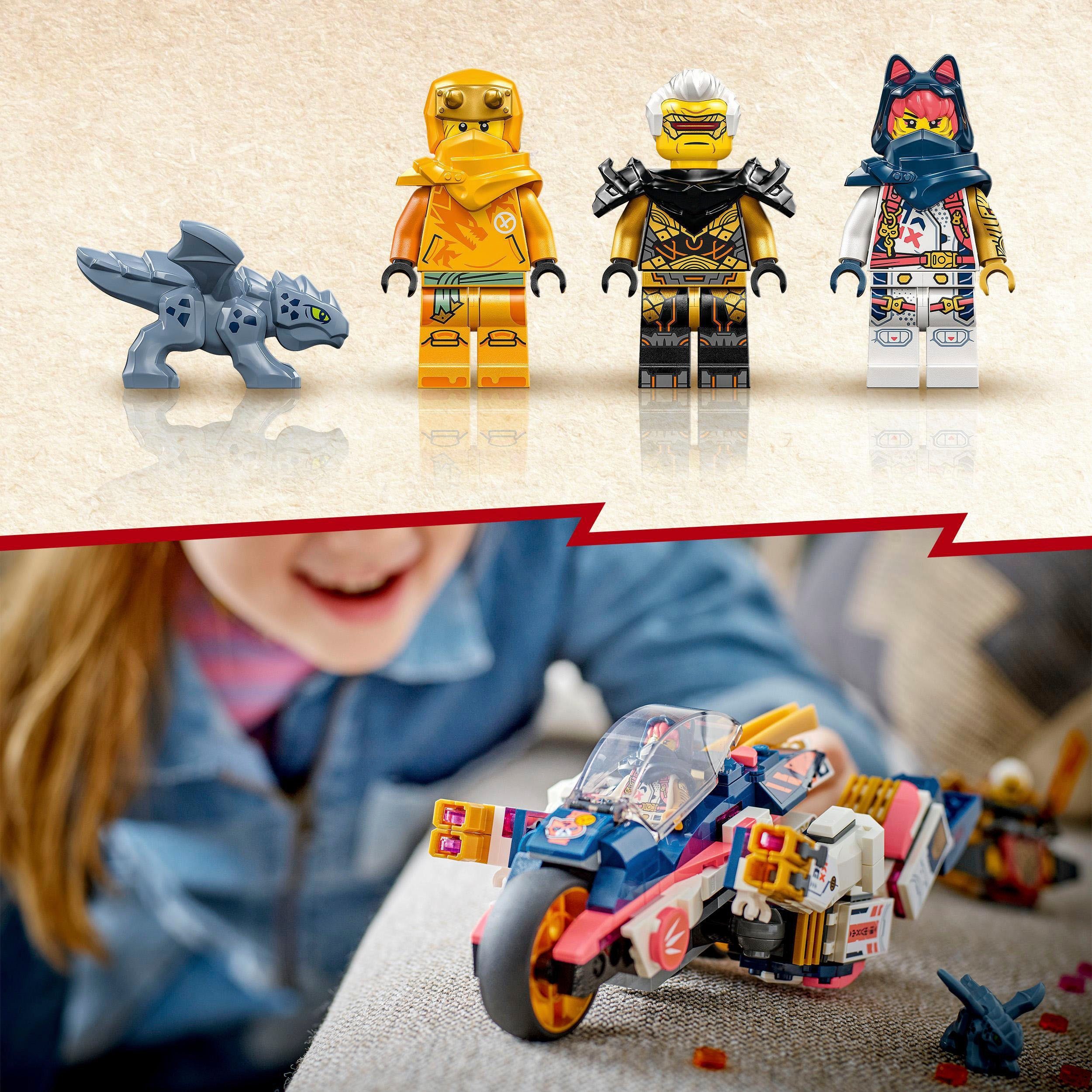 LEGO® Konstruktionsspielsteine Soras Mech-Bike (71792), LEGO® NINJAGO, (384 St), Made in Europe