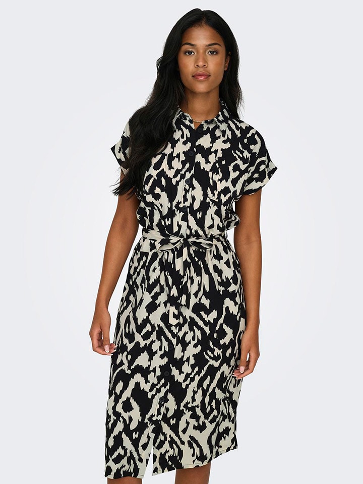 ONLY Kleid in Beige/ Schwarz günstig kaufen