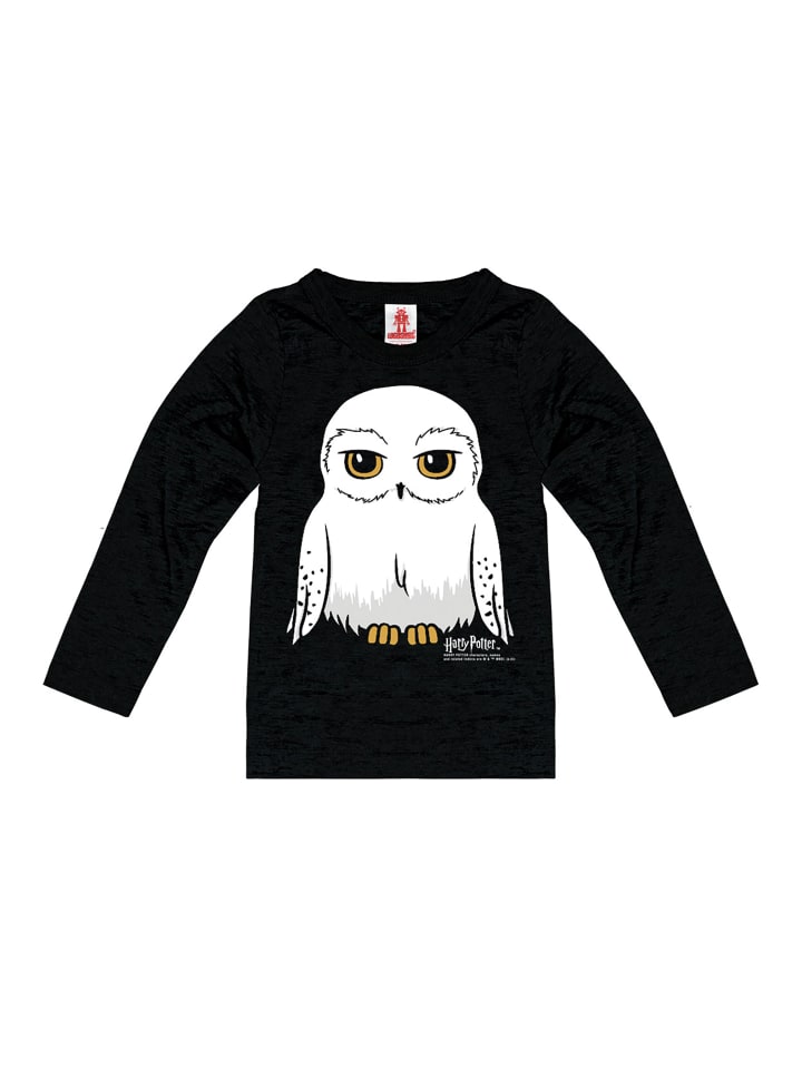 Logoshirt Langarmshirt Harry Potter - Hedwig in schwarz günstig kaufen