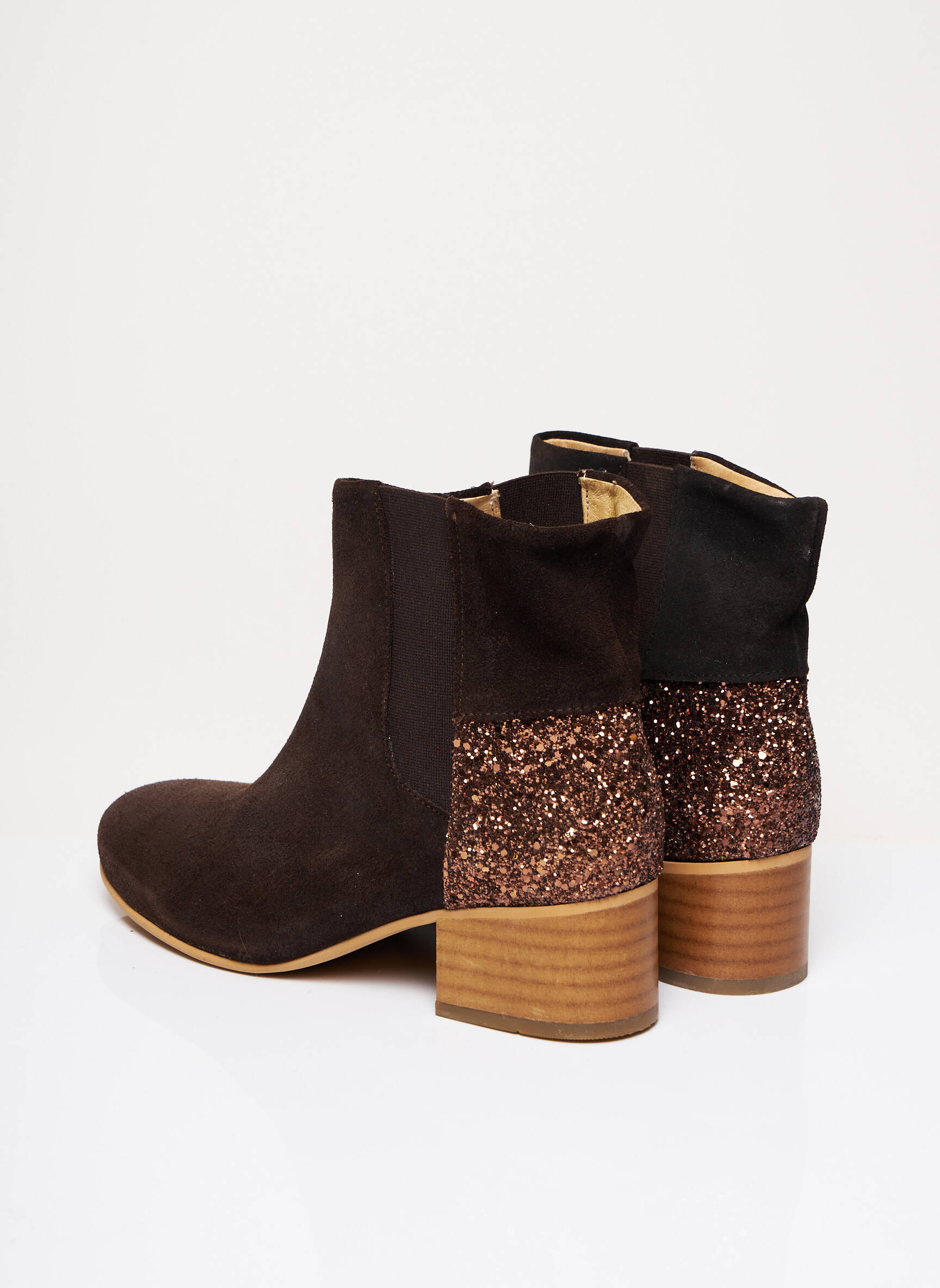 Lonesome Detail Bottines Femme couleur marron