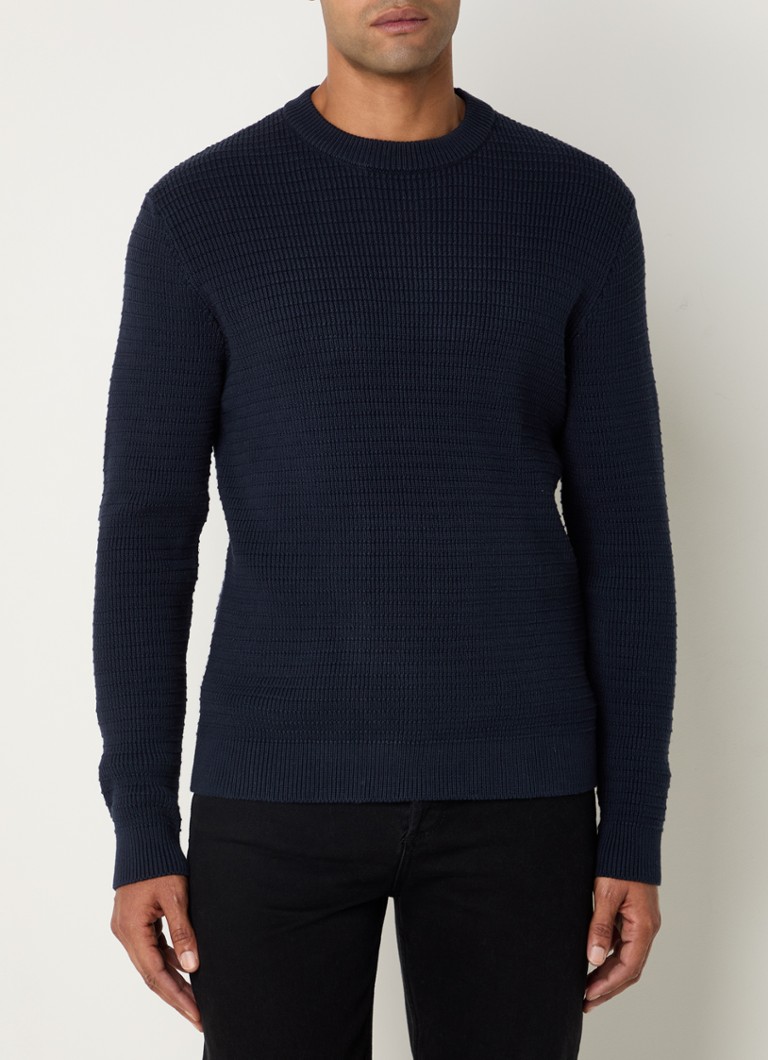 Selected Homme Theo chunky knit sweater made of organic cotton