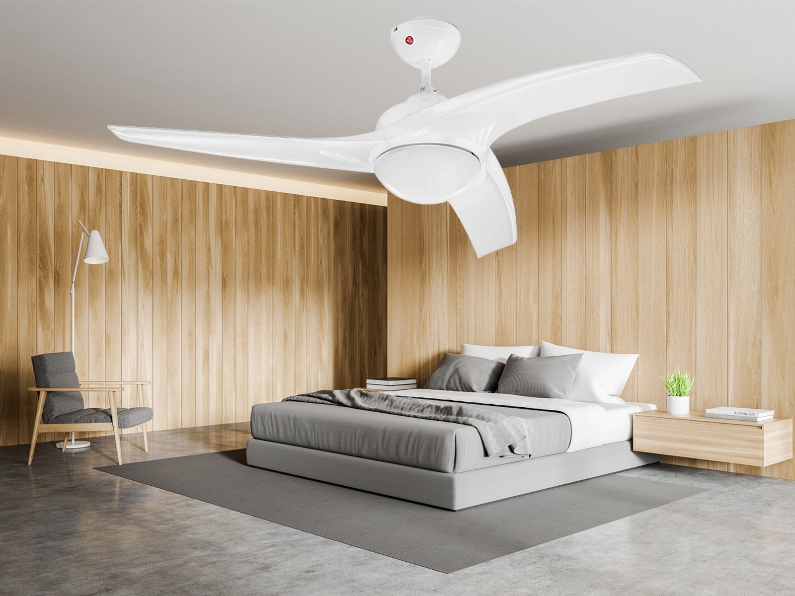 Tristar Deckenventilator, mit Licht & Fernbedienung LEISE, Ø132cm groß, Raumlüfter Winterbetrieb