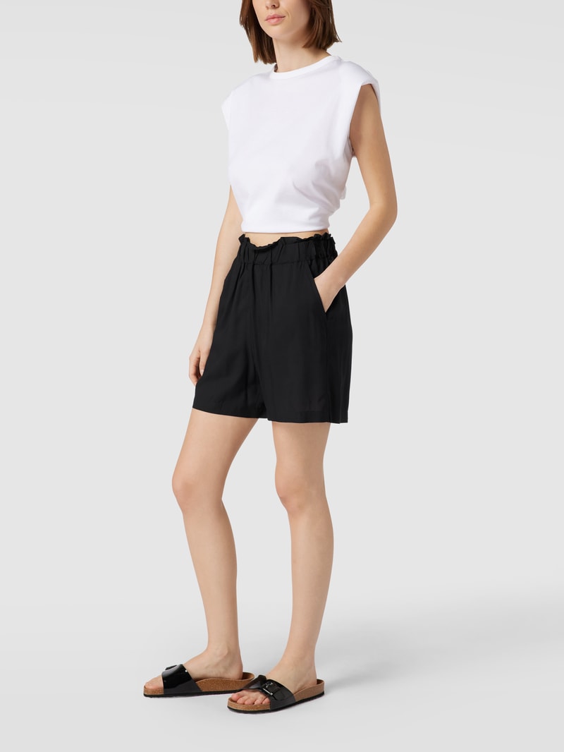 Bermudas mit Allover-Muster in schwarz