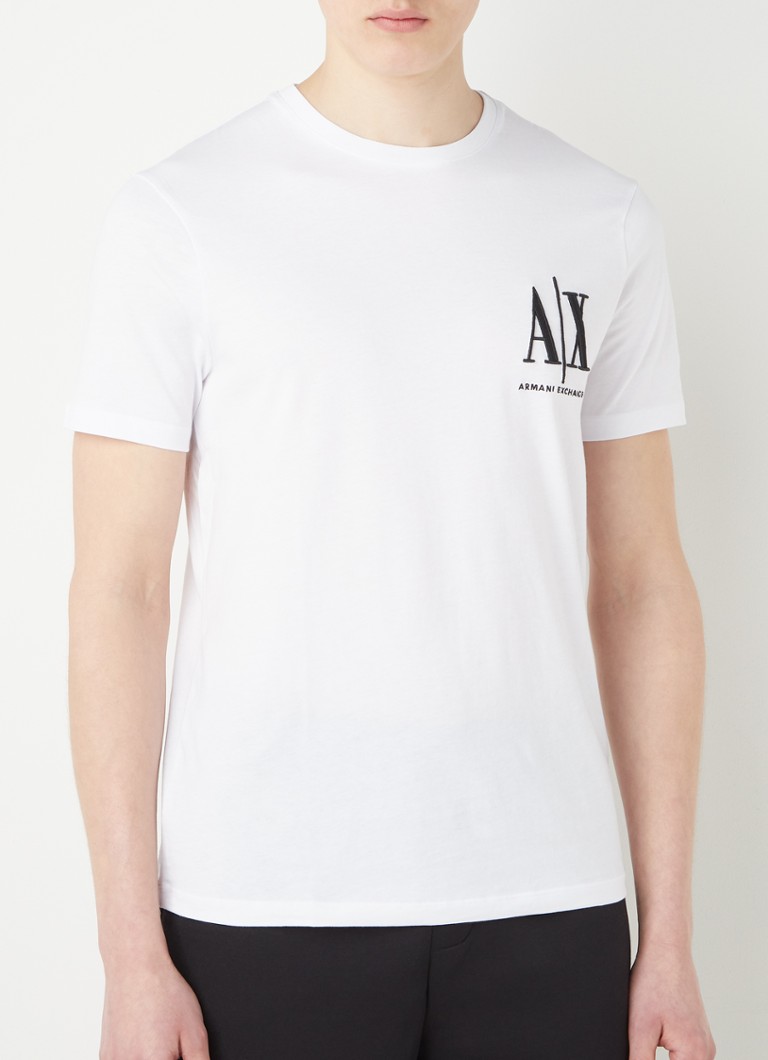 Tricou Armani Exchange cu logo brodat