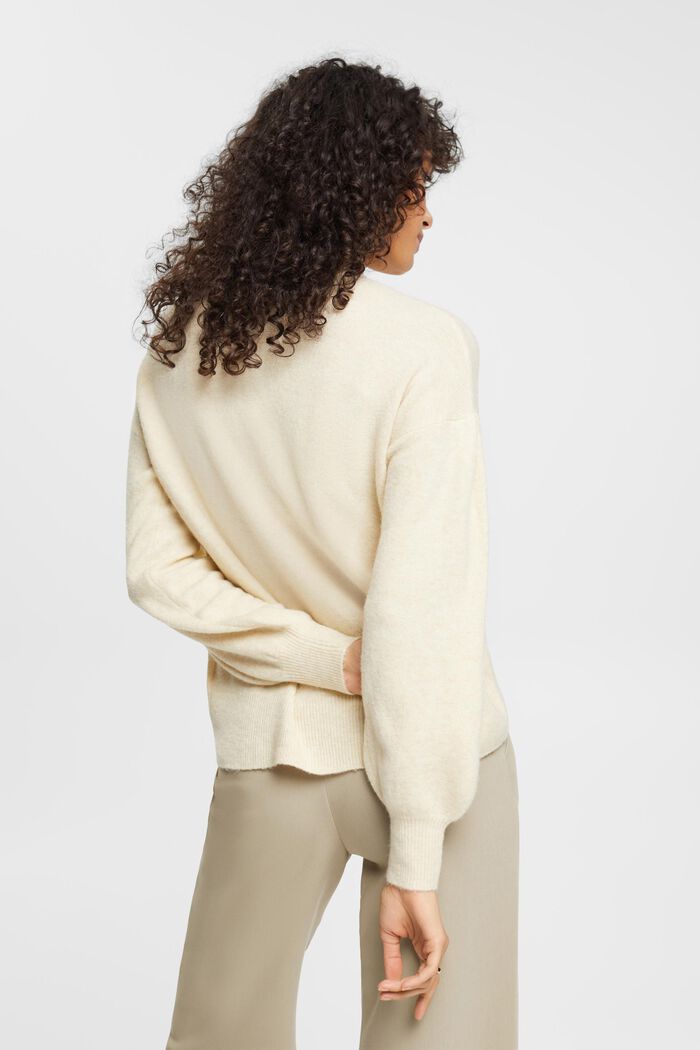 Wollmix-Pullover mit Stehkragen