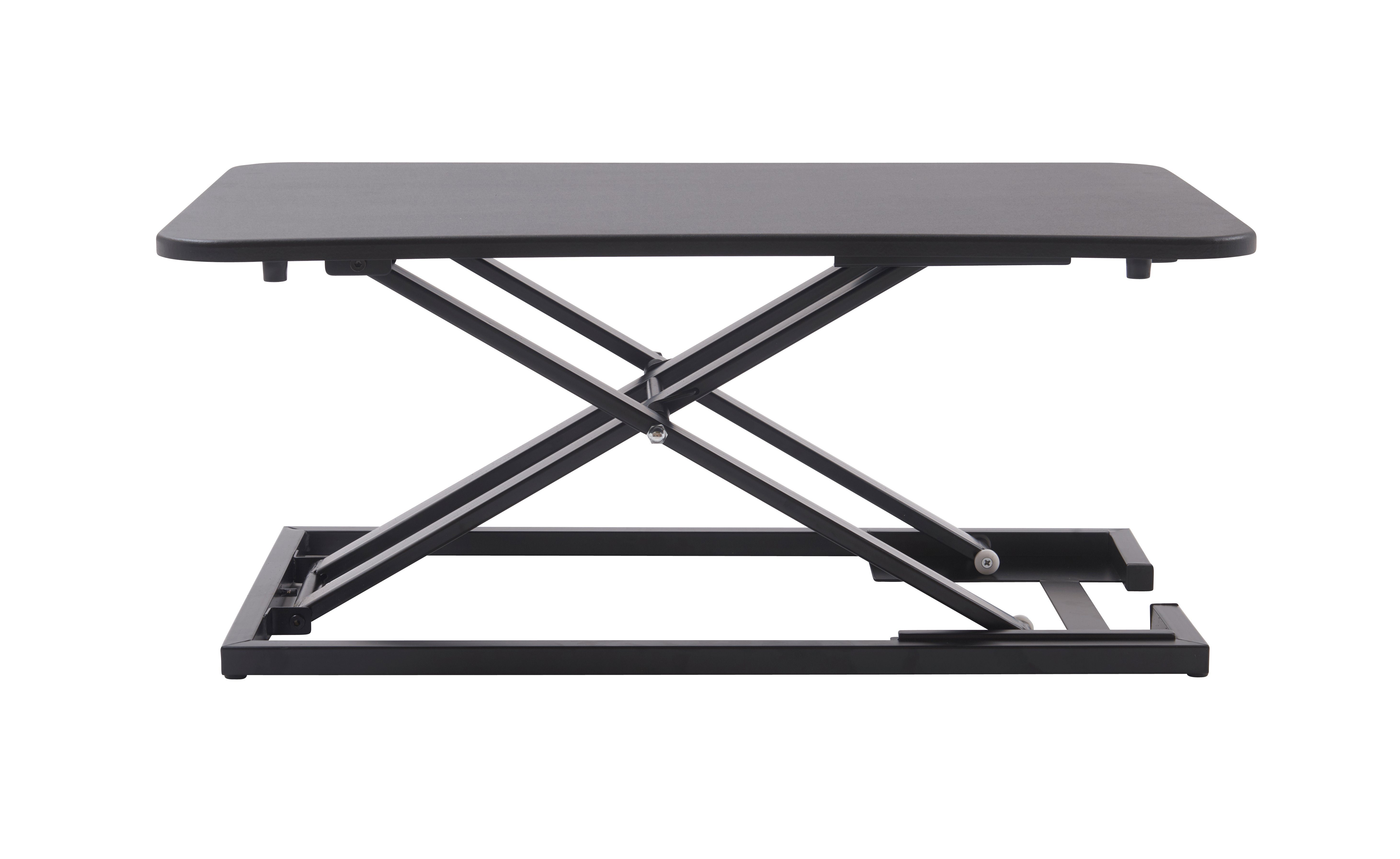 Yulukia Schreibtischaufsatz höhenverstellbarer ergonomischer Sitz- und Stehtischkonverter, X-Frame