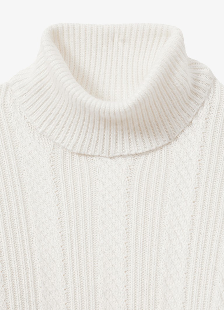 Reiss Flick cable-knit turtleneck sweater in wool blend