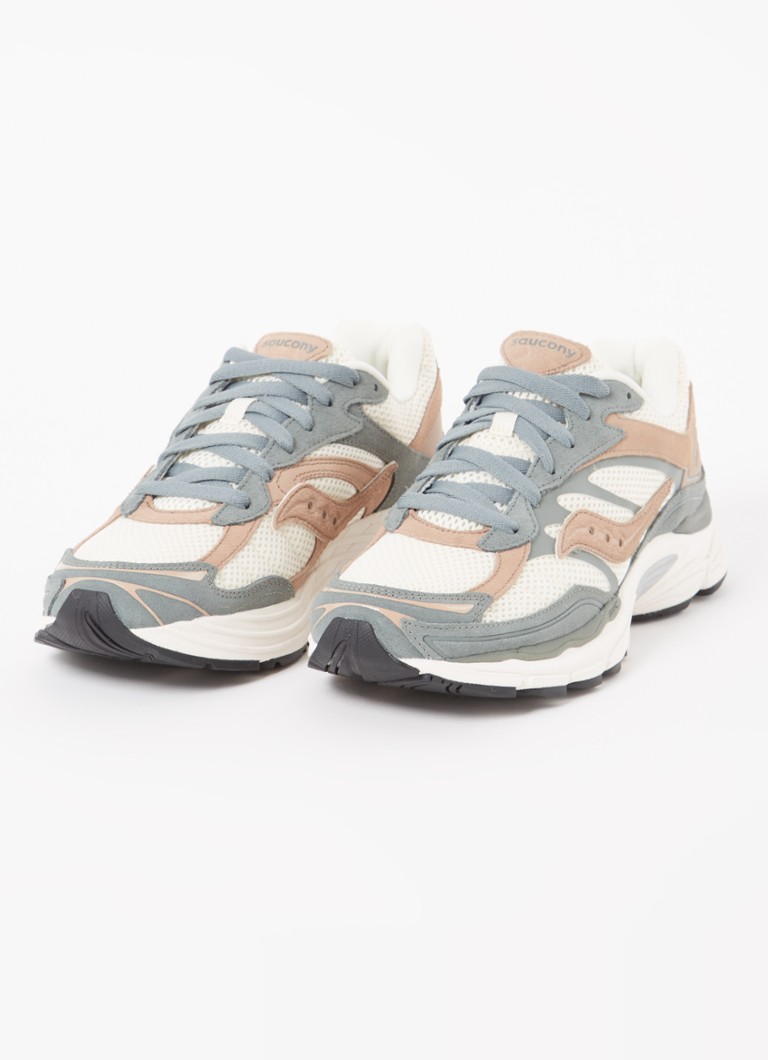 Saucony Progrid Omni 9 mesh-sneaker med semsket skinndetaljer