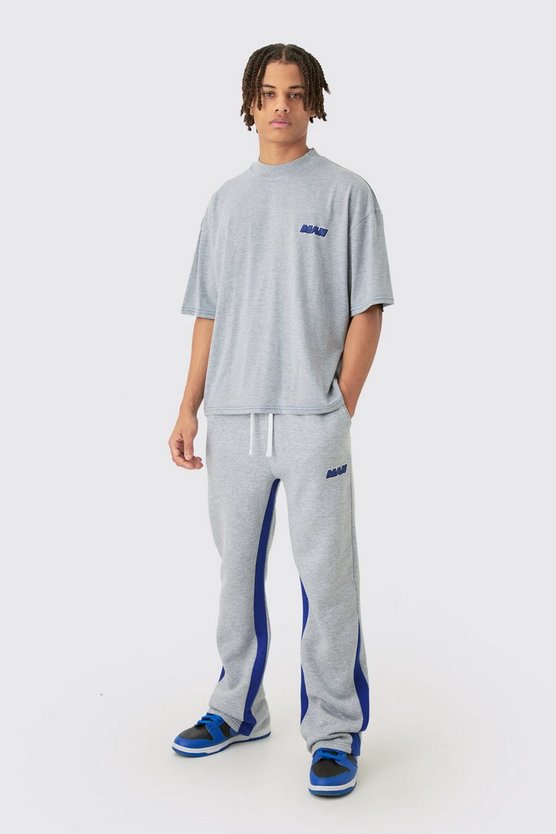 Kastiges Man Oversize T-Shirt mit Kontrast-Naht
