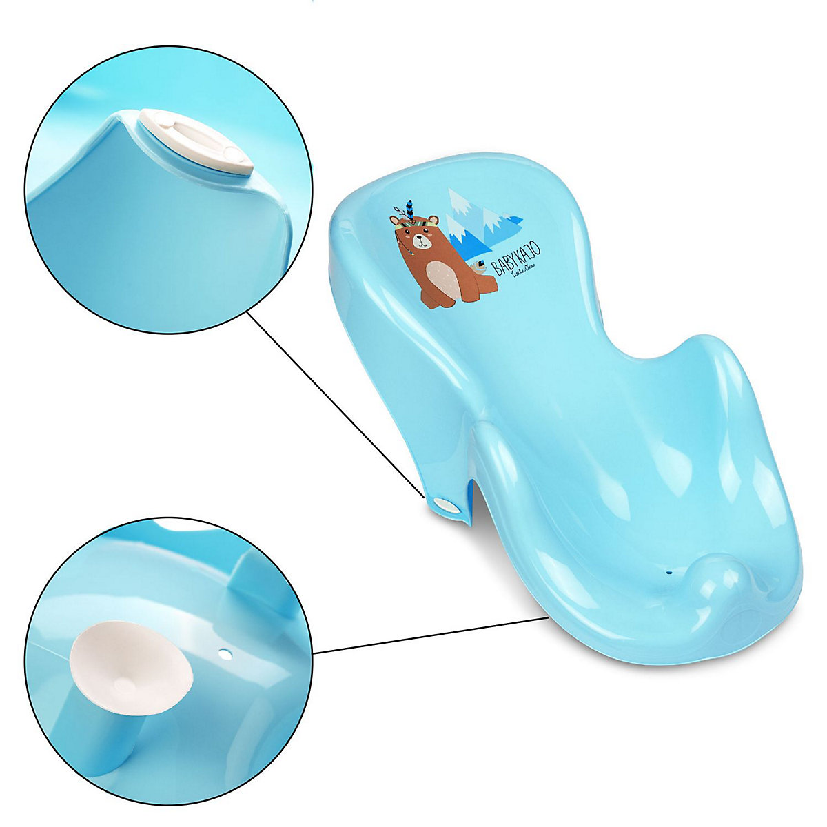 Baby Badewanne 2 Set - Baby Wanne mit Wannensitz