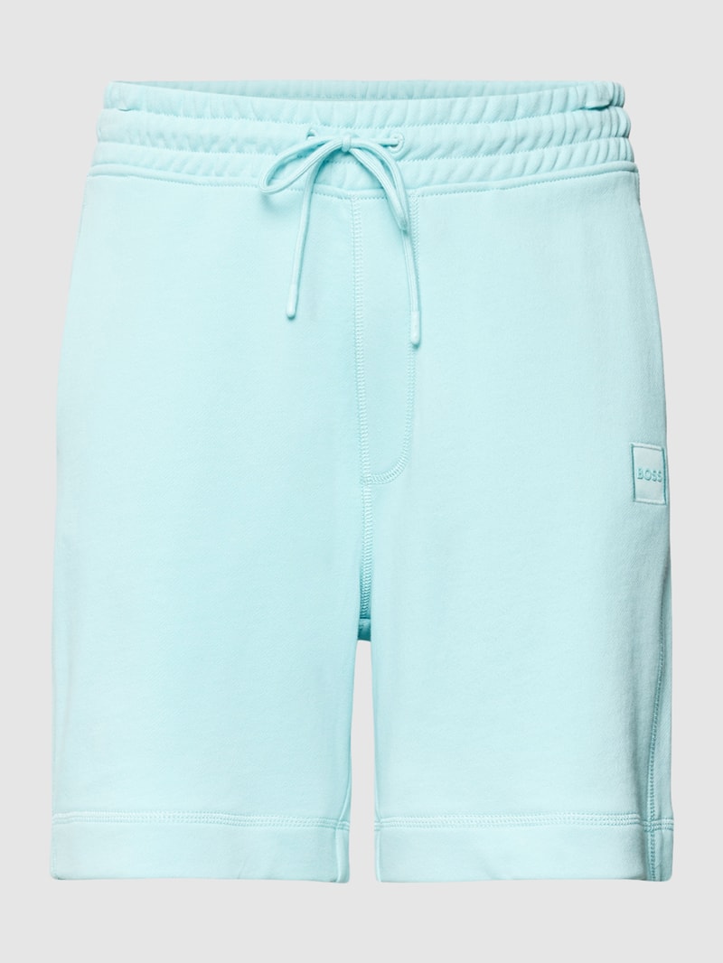 Sweatshorts mit Logo-Stitching Modell 'SEWALK' in mint meliert