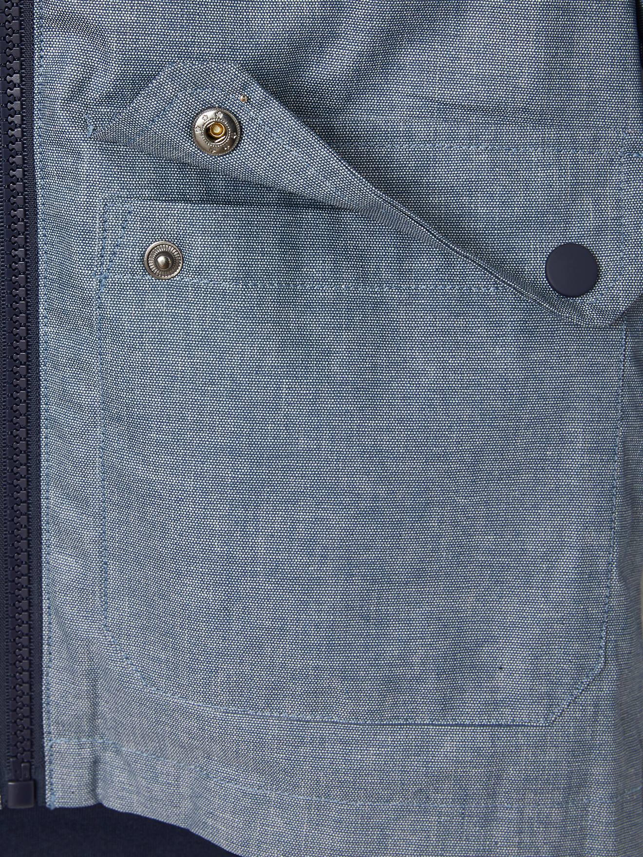Coupe-vent à capuche garçon en chambray déperlant chambray