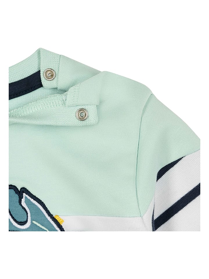 Steiff Sweatshirt in Mint/ Weiß/ Schwarz günstig kaufen