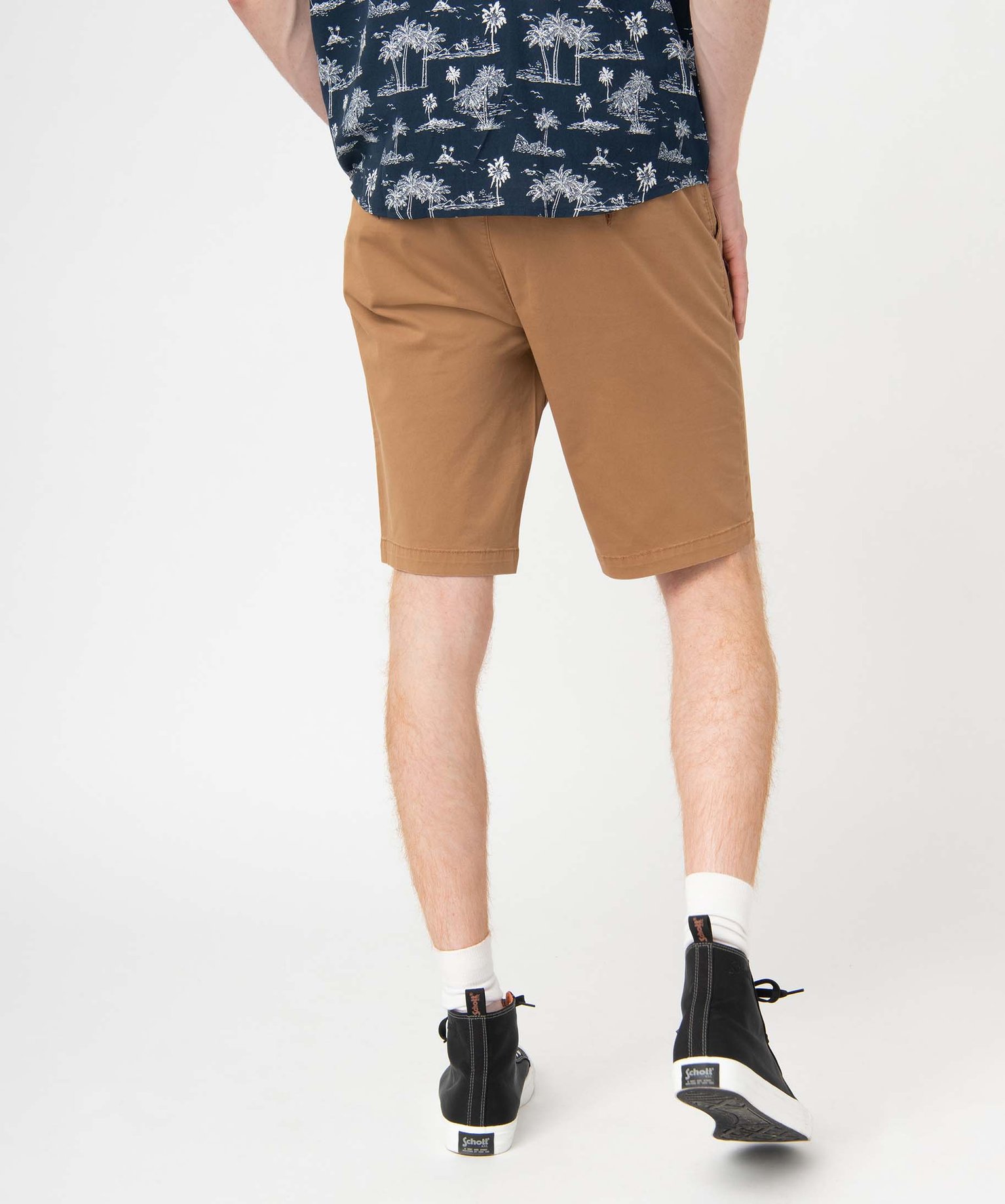 Bermuda homme coupe chino en toile stretch marron | GEMO