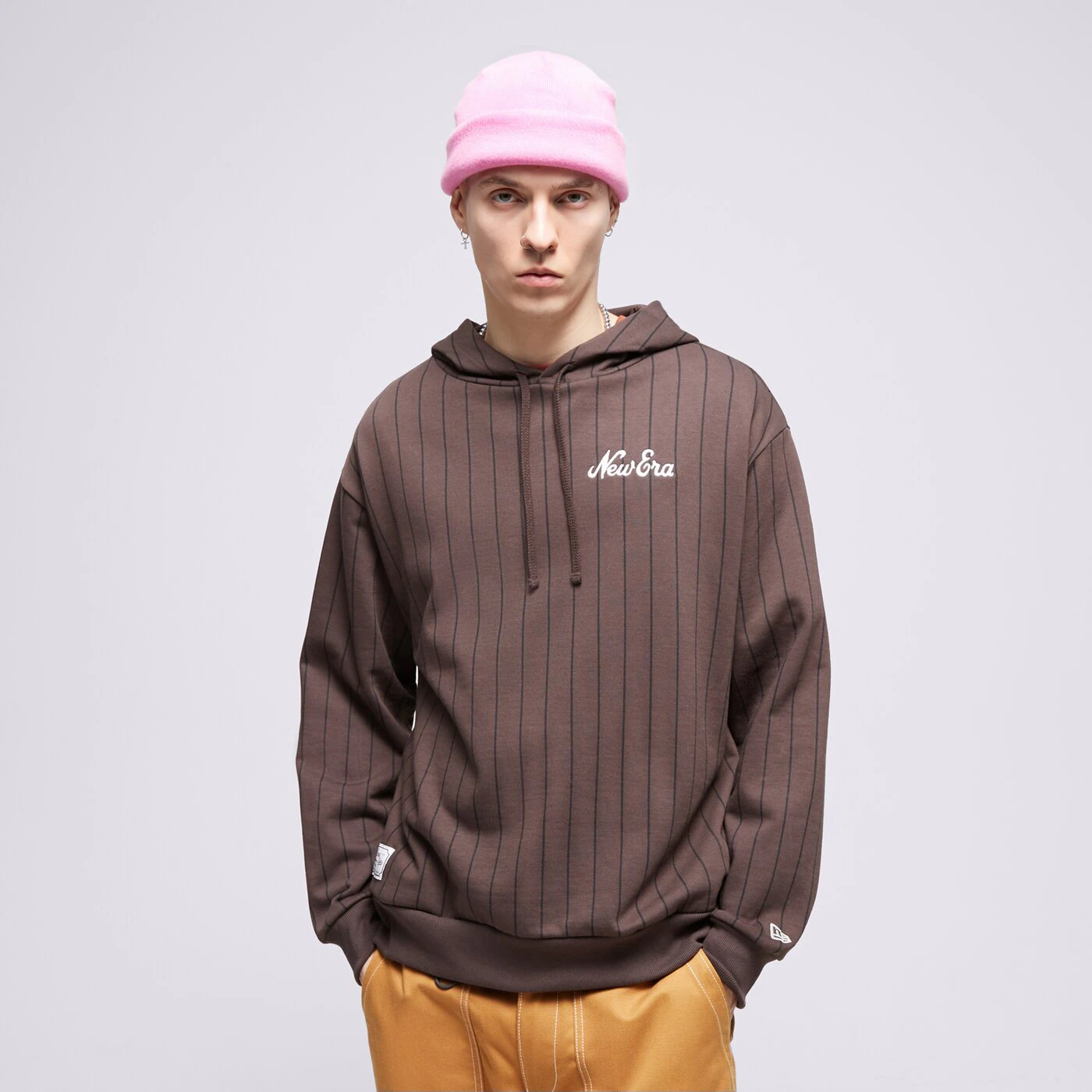 NEW ERA HOODIE NE PINSTRIPE OS Braun
