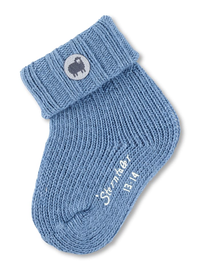 Sterntaler Baby Socken Wolle in mittelblau melange günstig kaufen