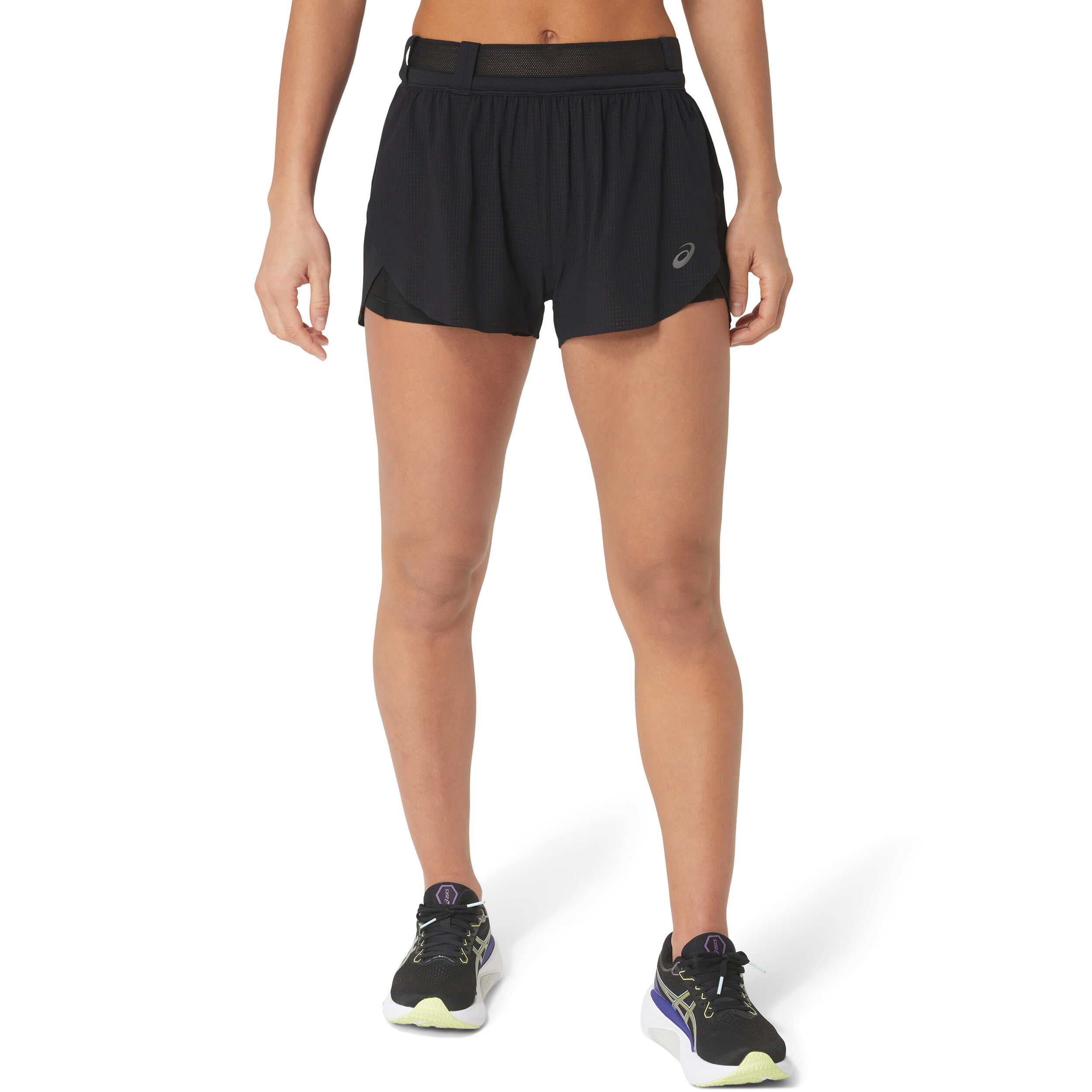 Metarun Split Laufshorts Damen - Schwarz