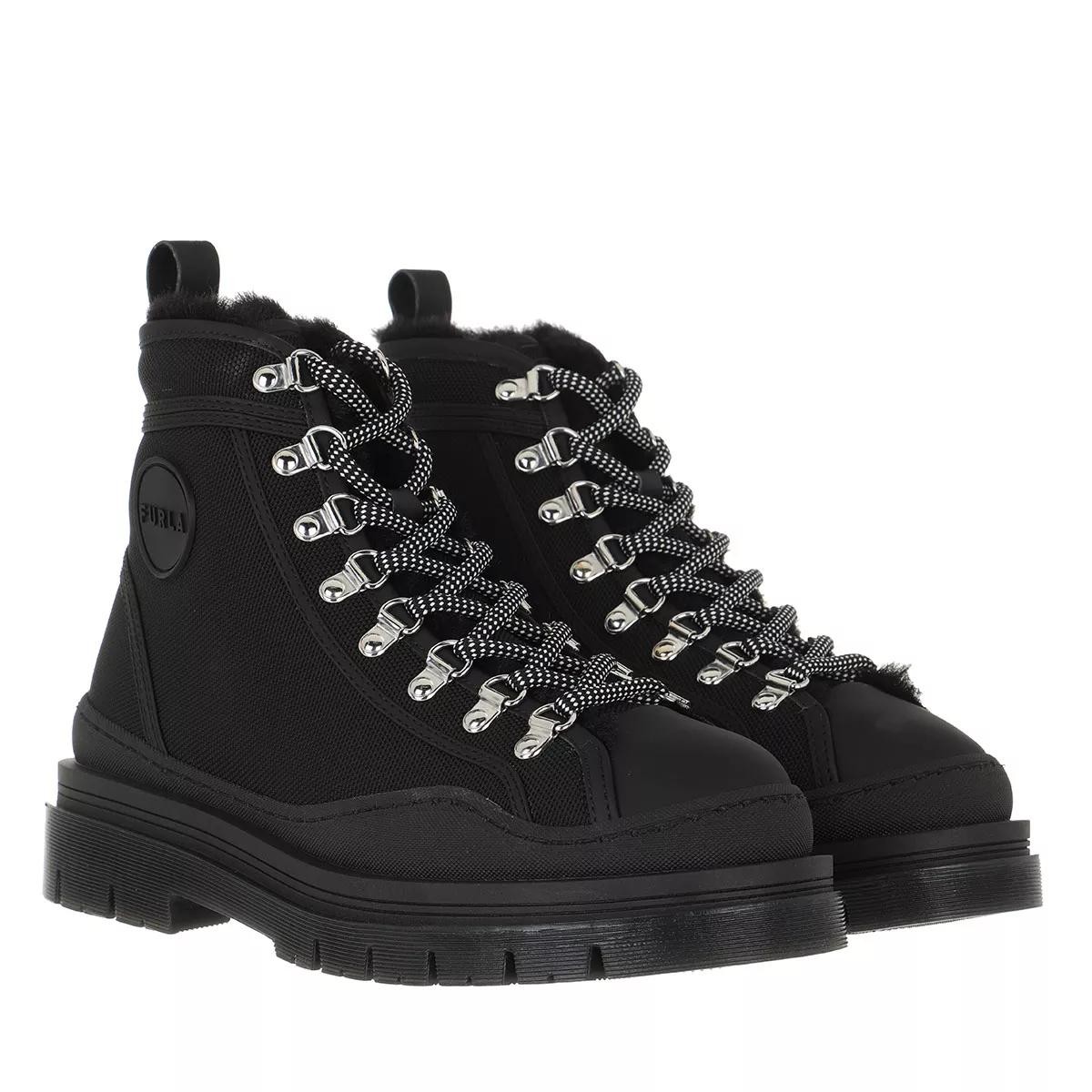 FURLA Stiefeletten schwarz Schnürstiefel