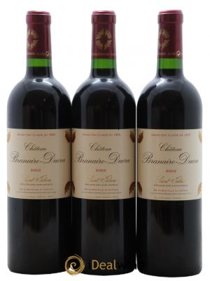 Château Branaire Ducru 4ème Grand Cru Classé  2002 - Lot de 3 Bouteilles