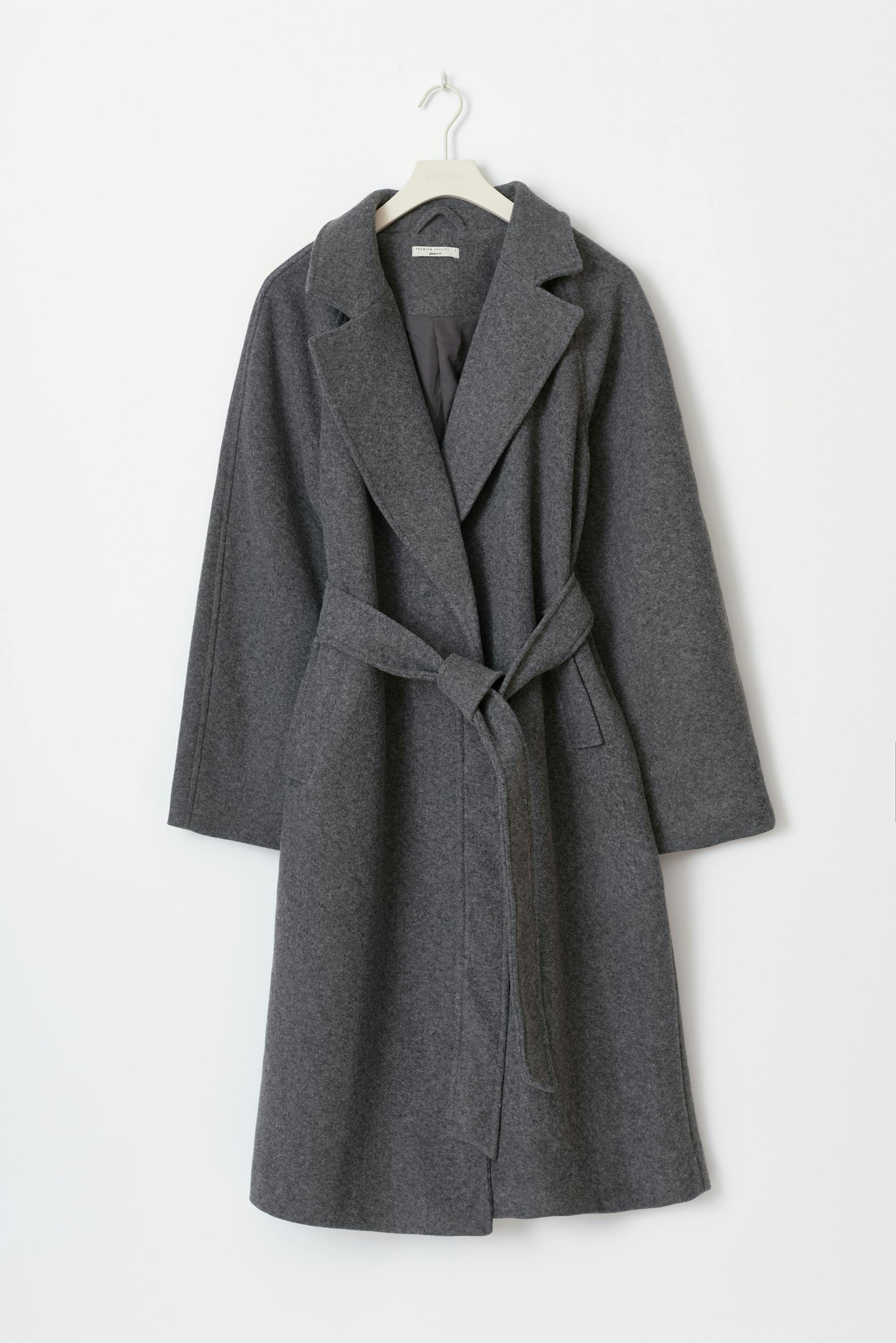 Belted long coat