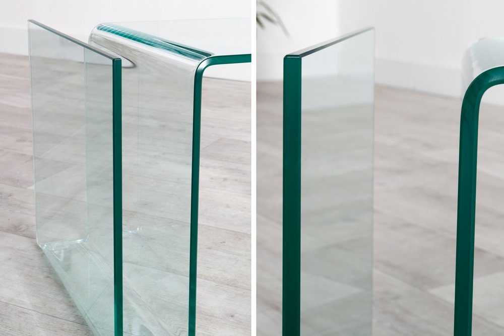 riess-ambiente Couchtisch FANTOME 50cm transparent, Wohnzimmer · eckig · Glas · mit Ablagefach