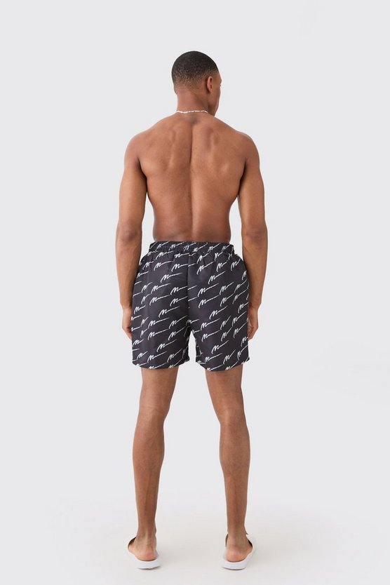 Mittellange Man Signature Badehose