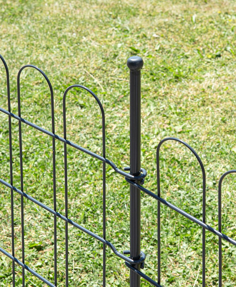Powertec Garden Zaun-4er Set, ca. 1000 x 800 mm - Grau, 21FS01