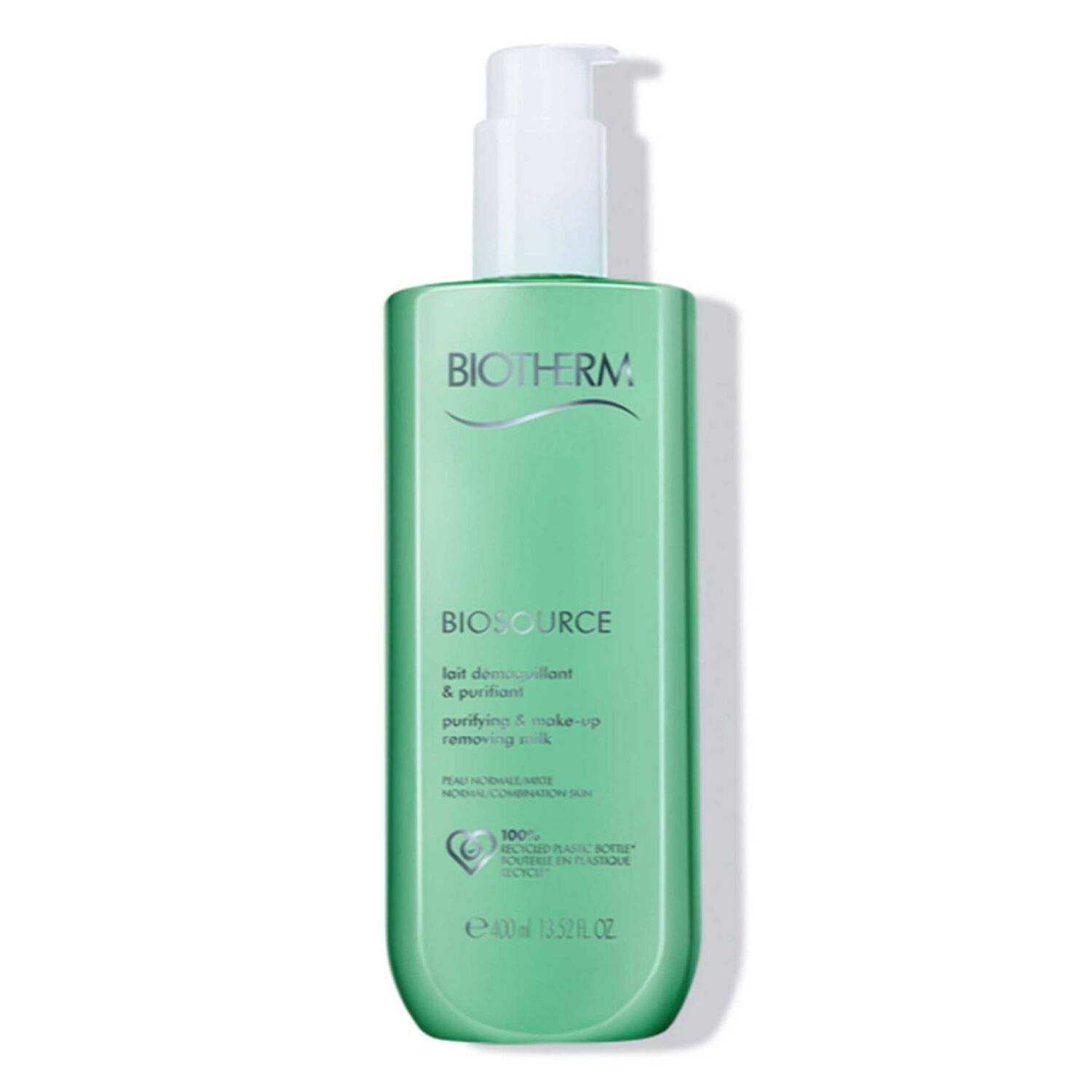 Biotherm Biosource Lait Démaquillant et Purifiant pour les Peaux Normales à Mixtes 400 ml