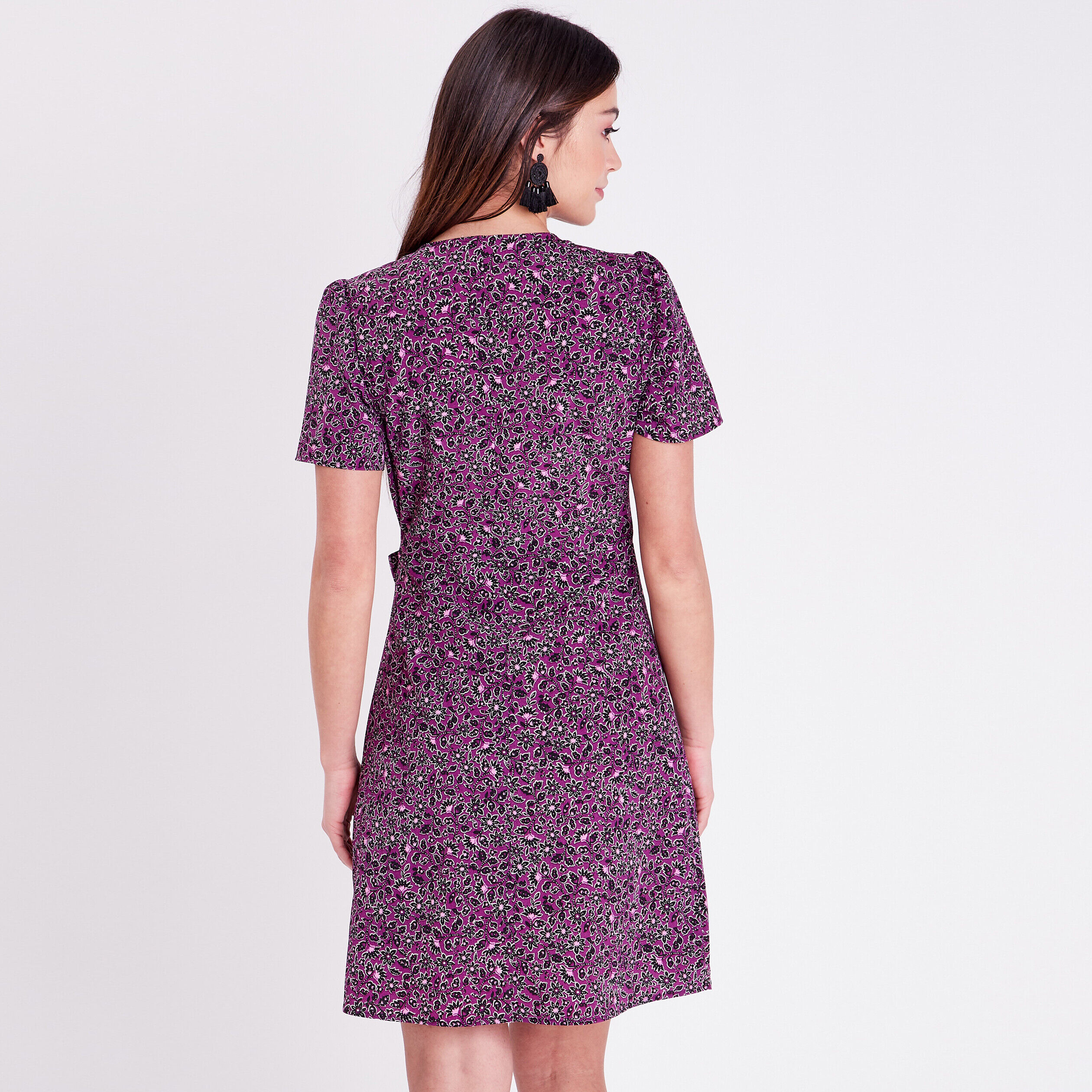 Robe cache-coeur prune femme | Cache Cache