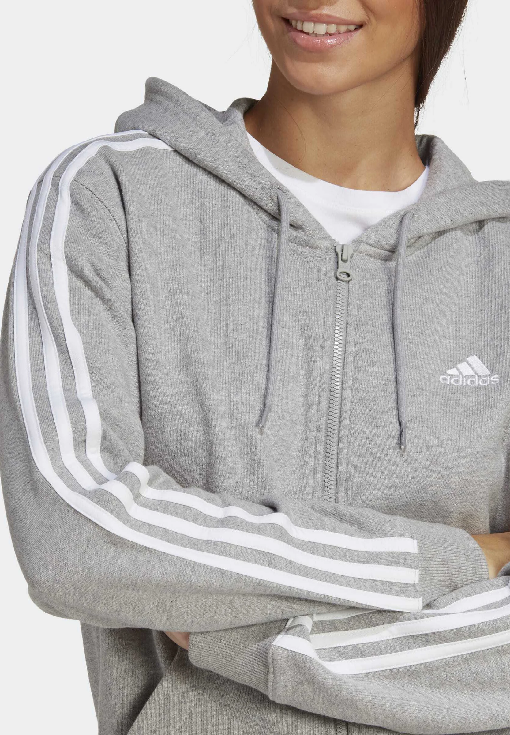 adidas Sportswear ESSENTIALS 3-STRIPES REGULAR FULL-ZIP - Sudadera con cremallera