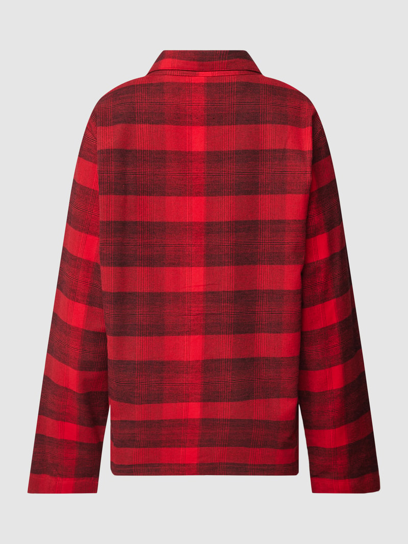 Pyjama-Oberteil mit Tartan-Karo in rot