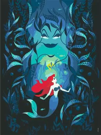 CreArt Ariel and Ursula - Malen nach Zahlen für Erwachsene