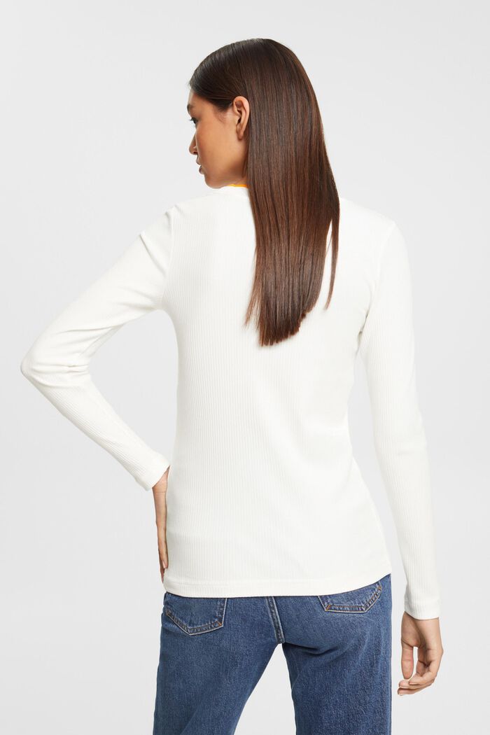 Geripptes Longsleeve, Stretch-Cotton