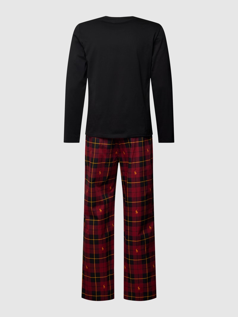 Pyjama aus Baumwolle Modell 'WOVEN & LIQUID COTTON' in rot