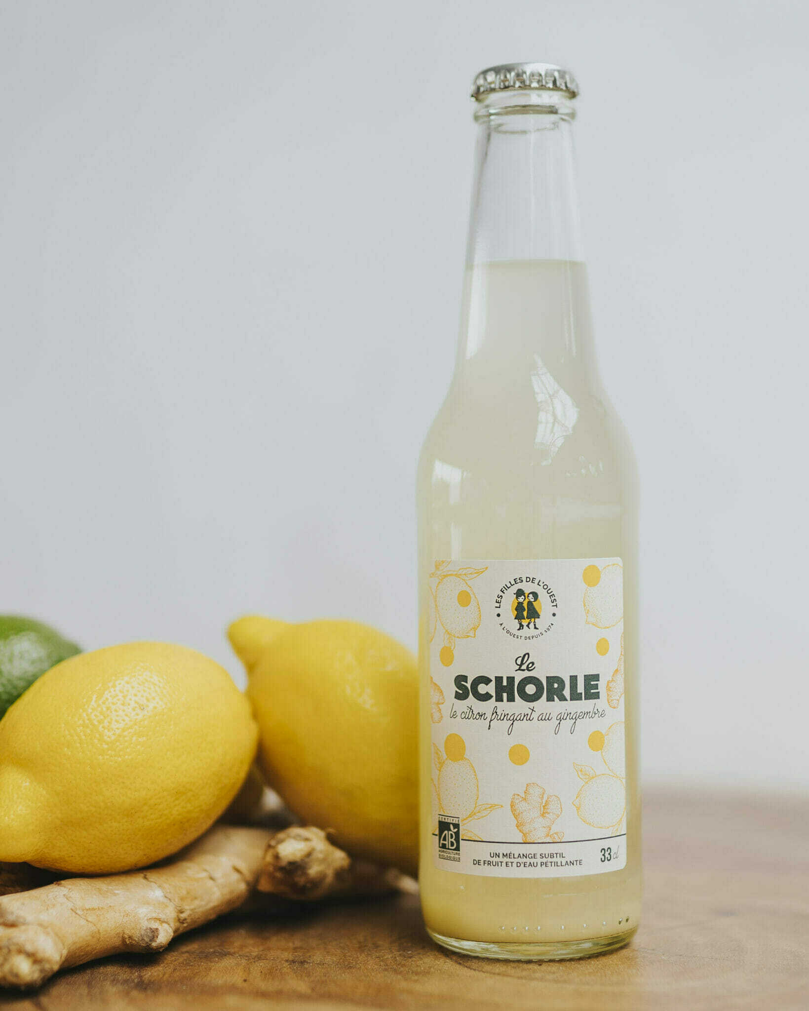 Les Filles de l'Ouest : Le Schorle Citron Gingembre Fringant - Gueule de joie 0° |  33 cl