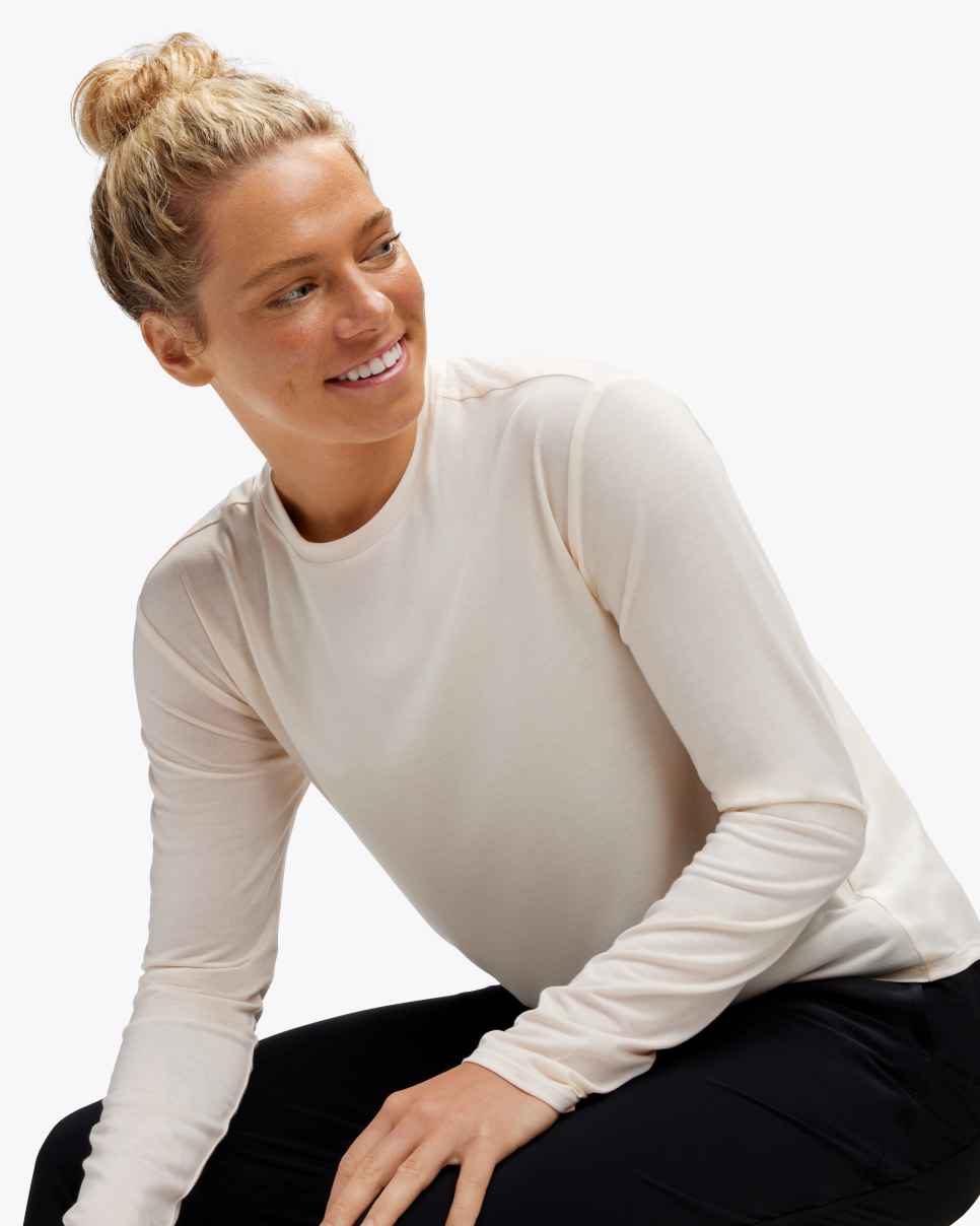 HOKA Essential LS T-skjorte Eggnog
