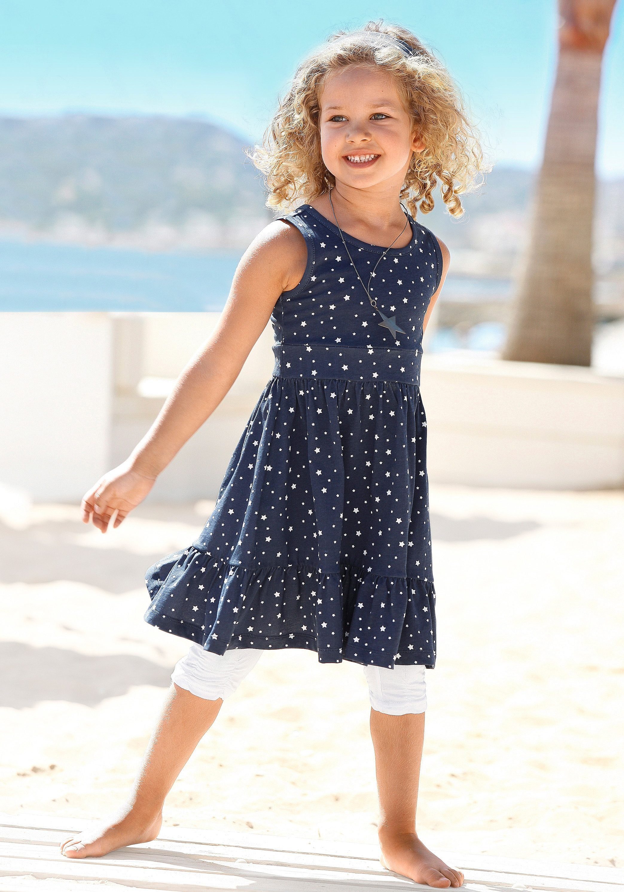 KIDSWORLD Jerseykleid STERNE (Packung, 2-tlg) mit Haarband
